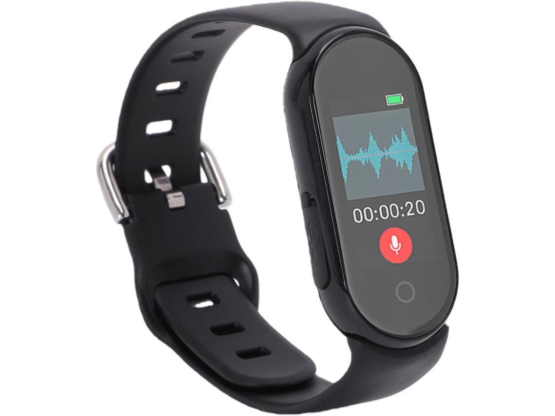 Xumiuziy Gravador Vocal Numérico, Aplicativo Gravação Pulseira Comando Tela 0,96 Polegadas Bluetooth, Redução