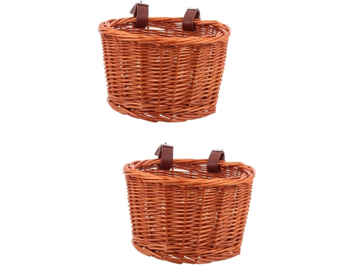 Conjunto De 2 Cestos Elétricos De Rattan Resistente