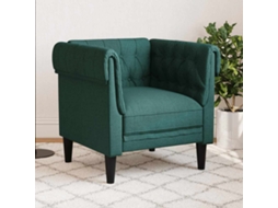 Vidaxl Sofá Chesterfield Tecido Verde-escuro