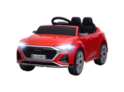 Carro Elétrico Crianças +3 Anos Carro Audi Q8 Etron Sportback Infantil Bateria 12v Controlo Remoto Faróis Buzina E Música 98x49.5x43cm Vermelho