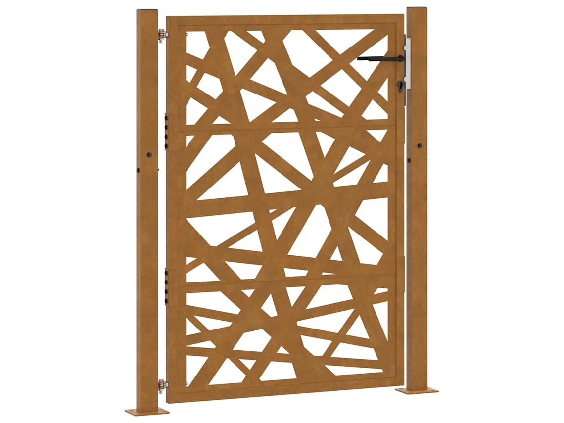 Garden Gate, Garden Gates Vidaxl Marrom Aço Resistente Às Intempéries (100 X 125 Cm)