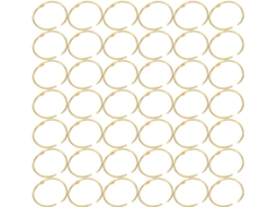 Conjunto Genérico De 48 Argolas Metal Dourado, Com Diâmetro Interno De 50mm, Ideais Fichas, Chaveiros E Artesanato