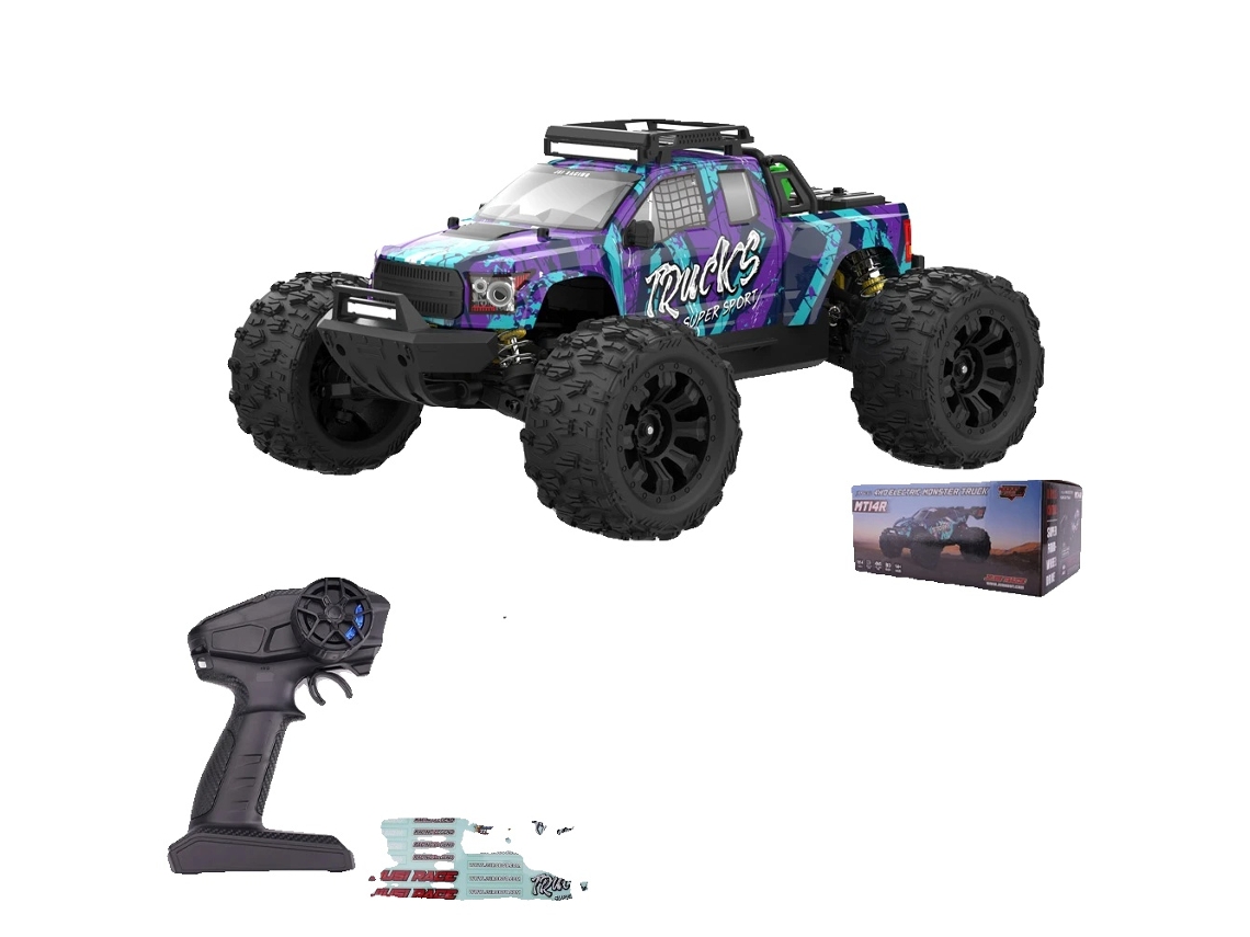 Carro Rc, Velocidade De 80km/h, Escala 1/14, 4 Canais, Pt14r Roxo 2b