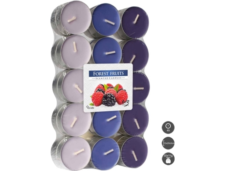Velas BISPOL T'Light Frutos Vermelhos (30)