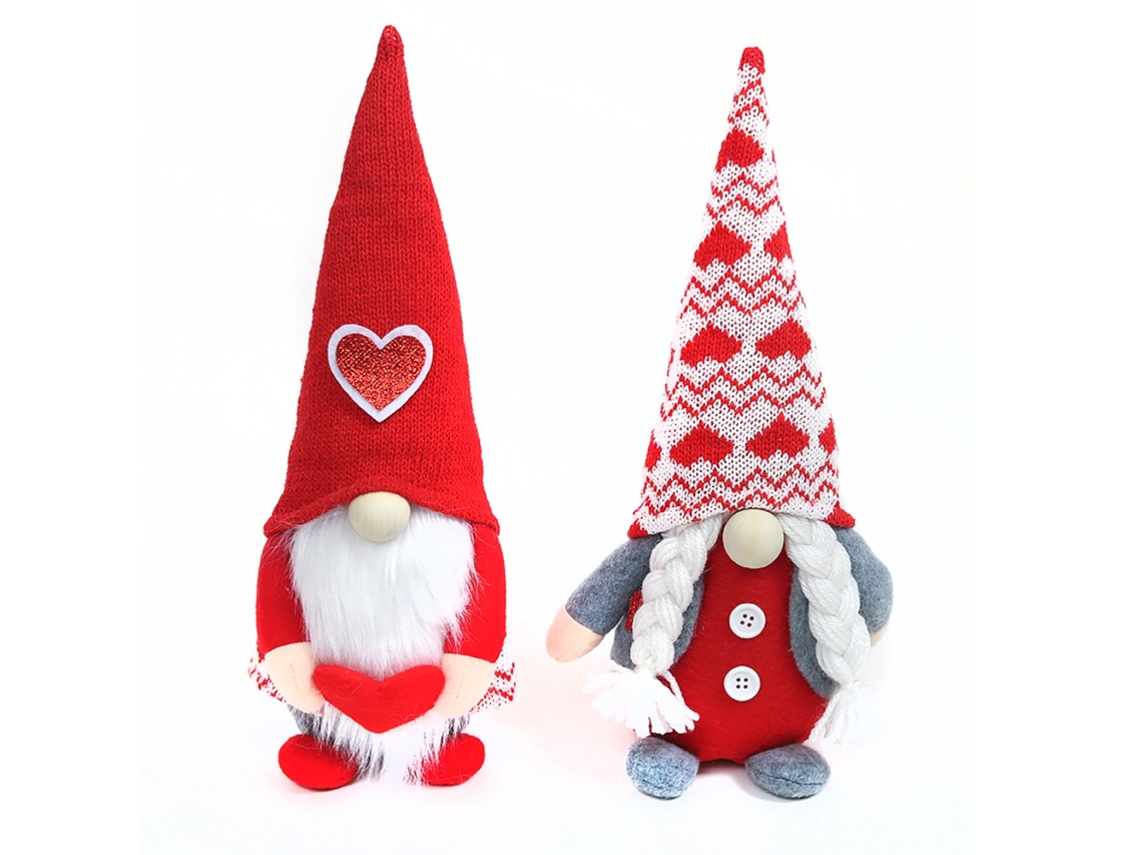 Boneco Anão Sem Rosto Pelúcia Decorativo Dia Dos Namorados Presente 2 Peças/conjunto