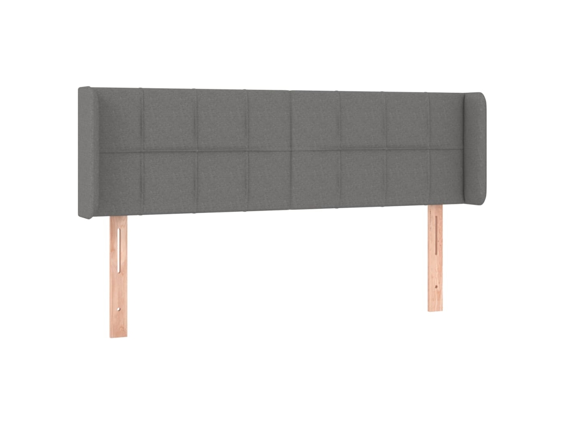 Cabeceira de cama MAISON EXCLUSIVE com tecido Abas Dark Cinzento (147x16x78 cm)