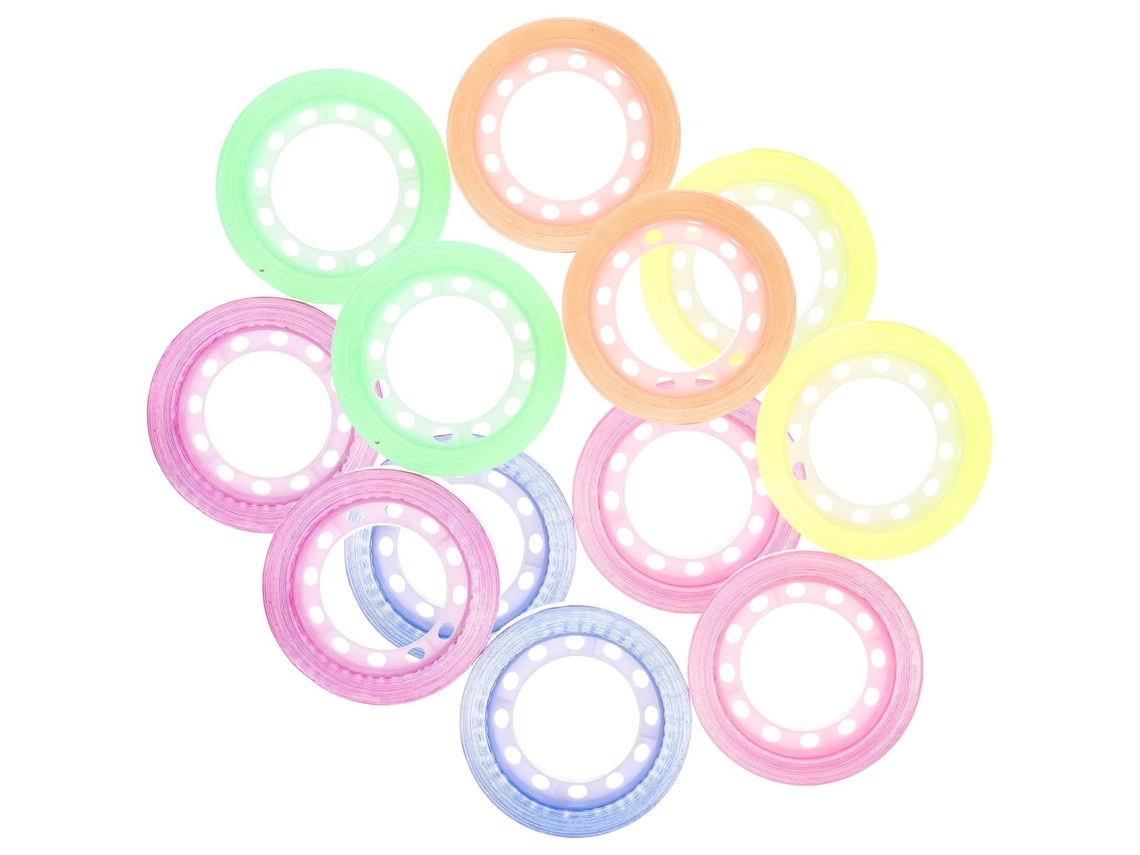 12 Rolos de Fita Adesiva Transparente Colorida Feita de Material Bopp. Fita Decorativa para CHABERLU
