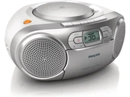Leitor de CDs/K7 PHILIPS (Prateado - FM/AM - Entrada de Áudio 3.5mm)