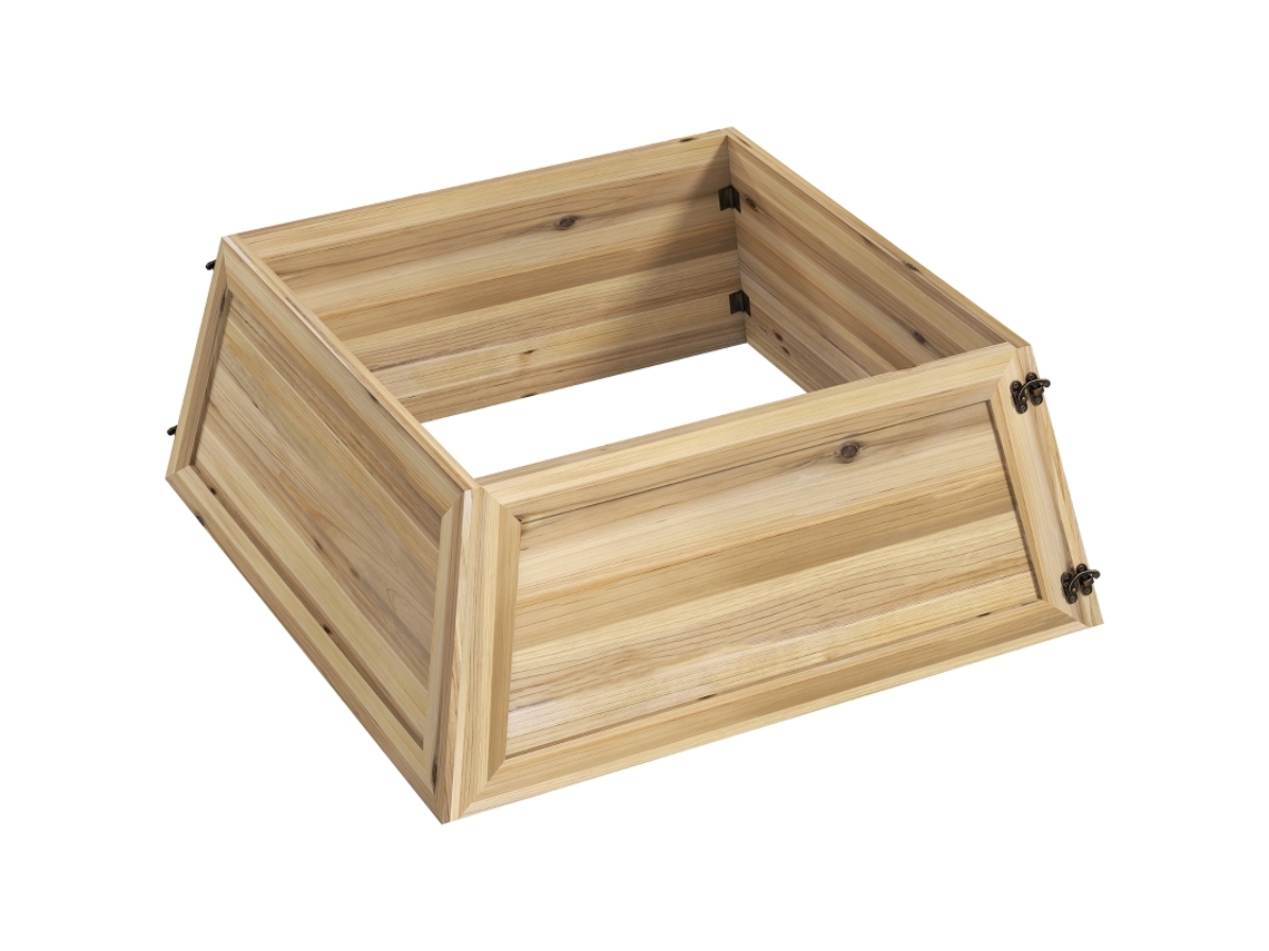 Saia Árvore Natal 65x65cm Madeira Abeto Natural VELTRIX