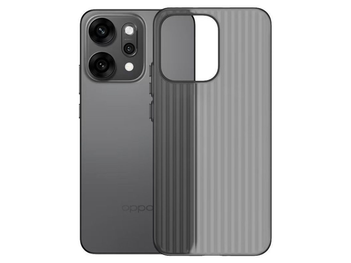 Capa Para Celular Com Botões De Metalpreto Fosco - Oppo Reno 14 Pro