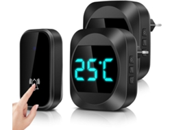 Alerta De Entrada Inteligente Campainha Sem Fio Inovadora Com Tecnologia Push Rf, Design À Prova Dágua Para Notificações Confiáveis No Escritório Em