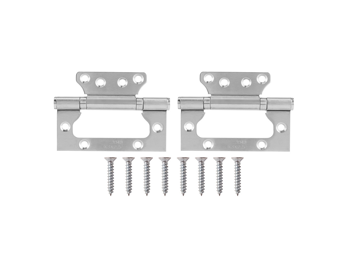 Dobradiças Laxiscreed Em Aço Inoxidável Para Portas De Batente – Conjunto De 2 Peças