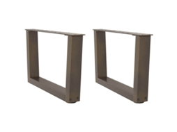 Vidaxl Pés Para Mesa De Centro Em Formato De V, 2 Peças, Aço Natural, 50x(30-31,3) Cm, Aço