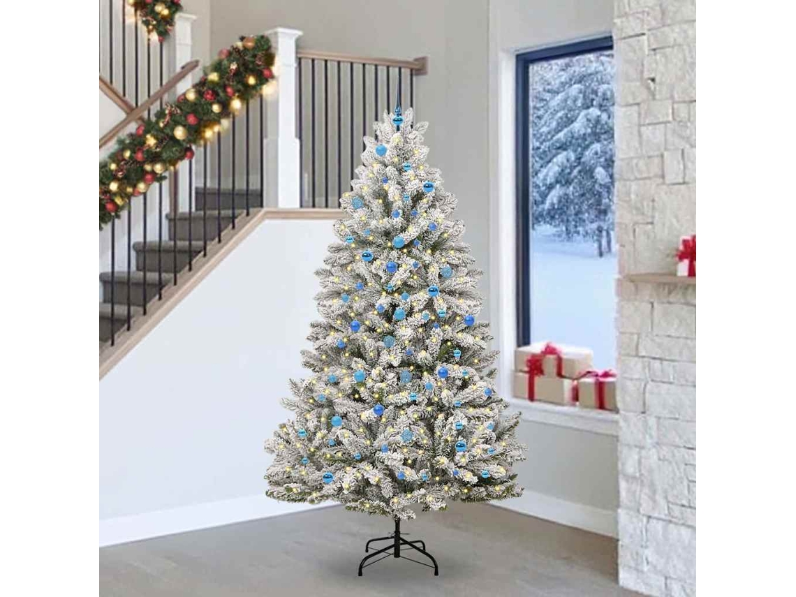 Vidaxl Árvore De Natal Artificial 240 Cm 300 Led Branco Quente