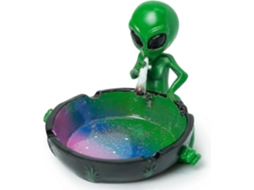 Cinzeiro Banmo Smoking Alien, Multicolorido Olysi Shop (11,3cm12,6cm8cm)