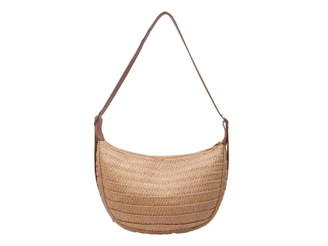 Lurelia Bolsa Transversal Feminina Em Palha Leve Design Moderno Para Praia E Viagem