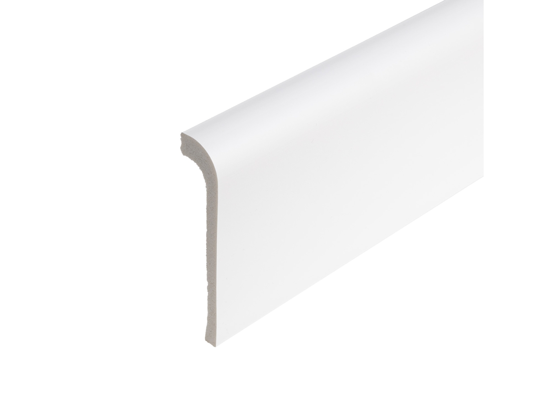 Moldura Rodapé Passa Cabos Volta 120 Branco