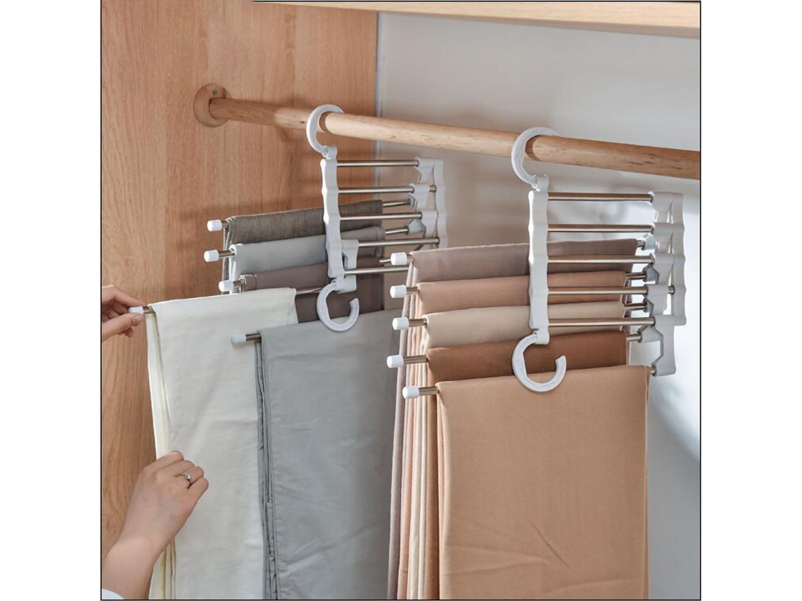 Cabideiro de Aço Inoxidável Plegável para Calças