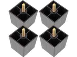 Sewacc Conjunto De 4 Pés Plástico Reforçados Para Móveis, Sofá, Cama, Armário E Escrivaninha Com Design Antiderrapante