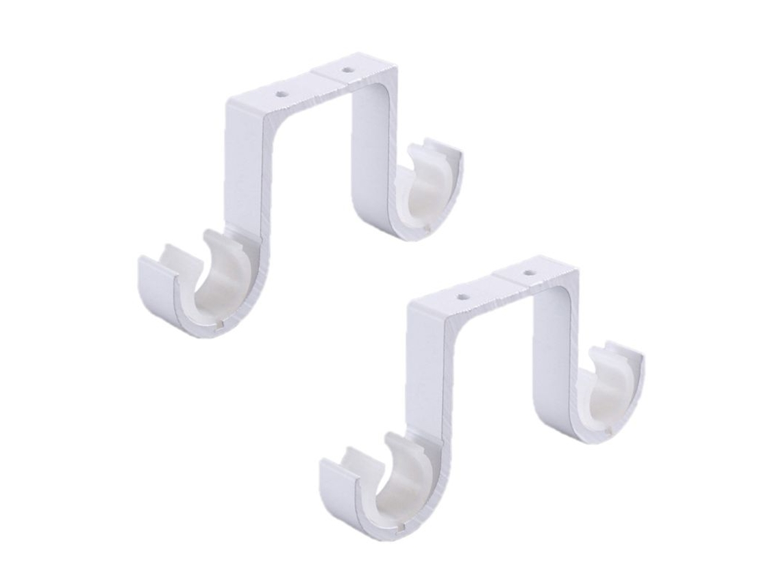 Conjunto De 2 Suportes Reforçados Para Varão De Cortina Duplo, Ajustáveis, Em Liga De Alumínio, Para Pendurar Cortinas Em Janelas