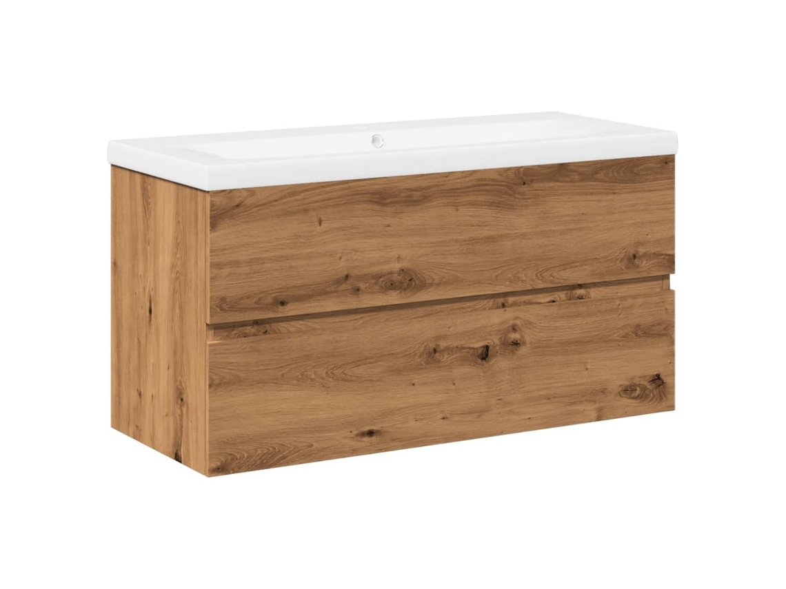 Sink Cabinet With Basin, Sink Cabinets With Basins Vidaxl Marrom Madeira Processada (90 X 38.5 X 45 Cm)