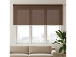 Vidaxl Persiana Rolô Externa Com Bloco De 90% Uv Cinzento-acastanhado