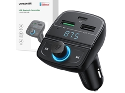 Transmissor Fm Bluetooth Veicular, Carga Rápida, Preto