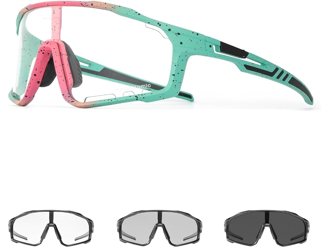 Óculos Sol Fotocromáticos Lunette Velo Homme Masculinos Femininos Ciclismo Resistente S/MARCA