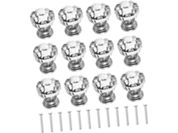 Conjunto De 12 Puxadores Cristal Para Gavetas E Armários, Acessórios De Decoração Para Móveis