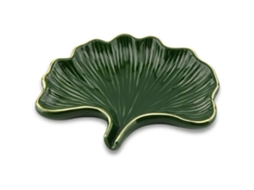 Saboneteira De Cerâmica, Suporte Sabonete Em Forma Folha Ginkgo Para Chuveiro Pia Cozinha, Verde