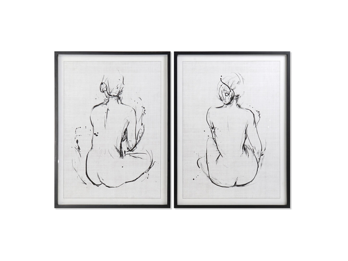 Quadro DKD HOME DECOR Lady (70 x 2.5 x 90 cm)