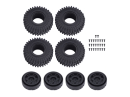 Pneus De Carro Rc Estabilidade Aprimorada Conjunto Com Aro Para Axial Scx24 1/24 Crawler