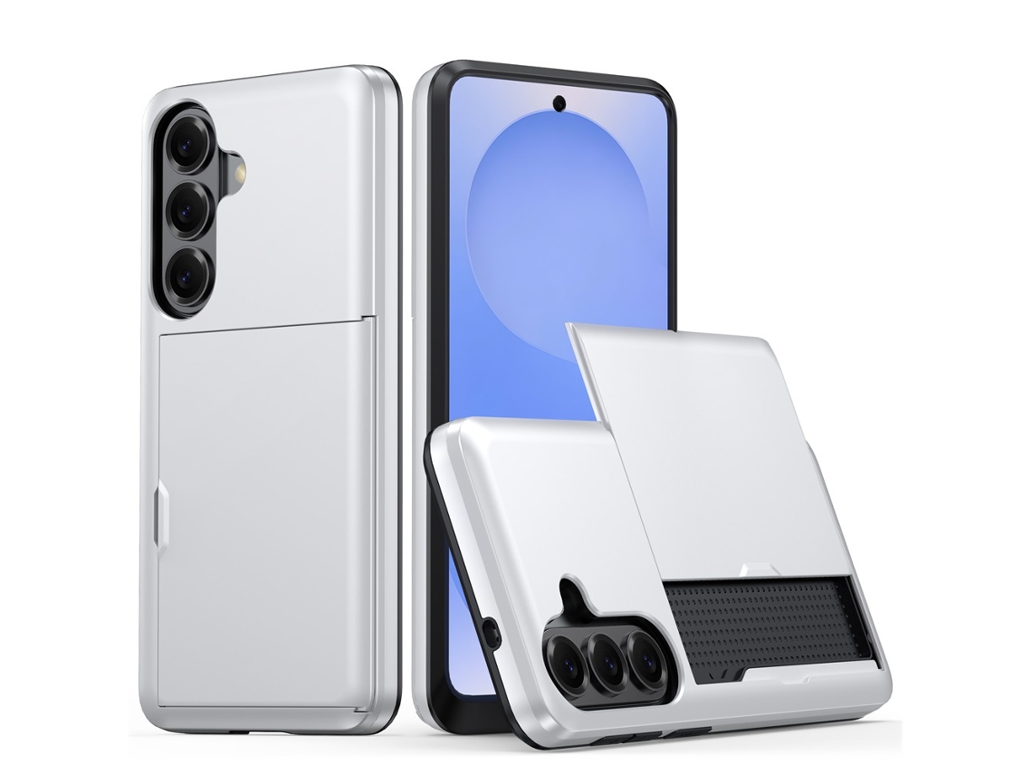Capa Para Samsung Galaxy A17, Capa À Prova De Quedas Com Compartimento Para Cartão (prateada) Digitallab