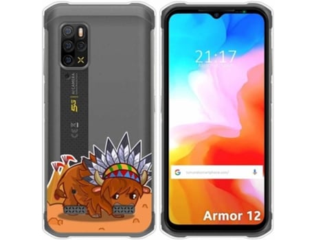 Capa Ulefone Armor 12 5G TUMUNDOSMARTPHONE Desenhos Búfalo Transparente Multicor