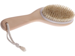 Escova De Banho Com Cabo Curvo, Escova De Massagem Esfoliante Natural Para Pele Macia E Suave