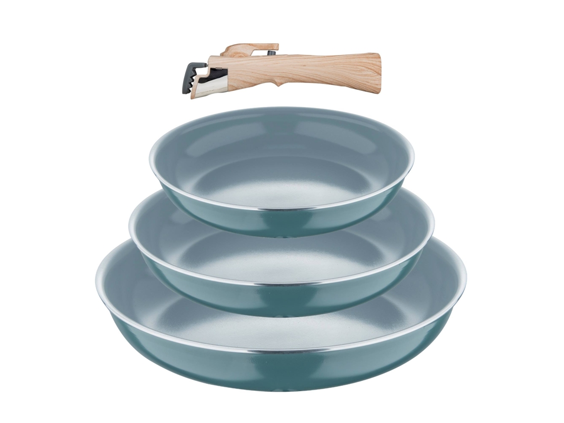 Conjunto De Panelas Bergner Click&cook Com Cabo Removível