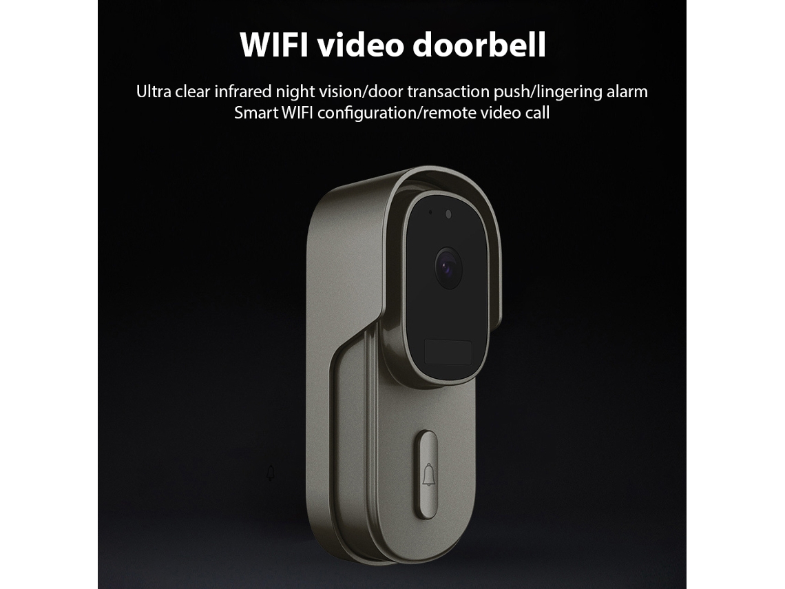Campainha Inteligente 1080p (tuya Wifi, Visão Noturna Infravermelha)