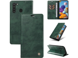 Capa Para Samsung Galaxy A21, Capa Carteira Flip Em Couro Pu Resistente A Impactos À Prova De Choque Porta Cartões