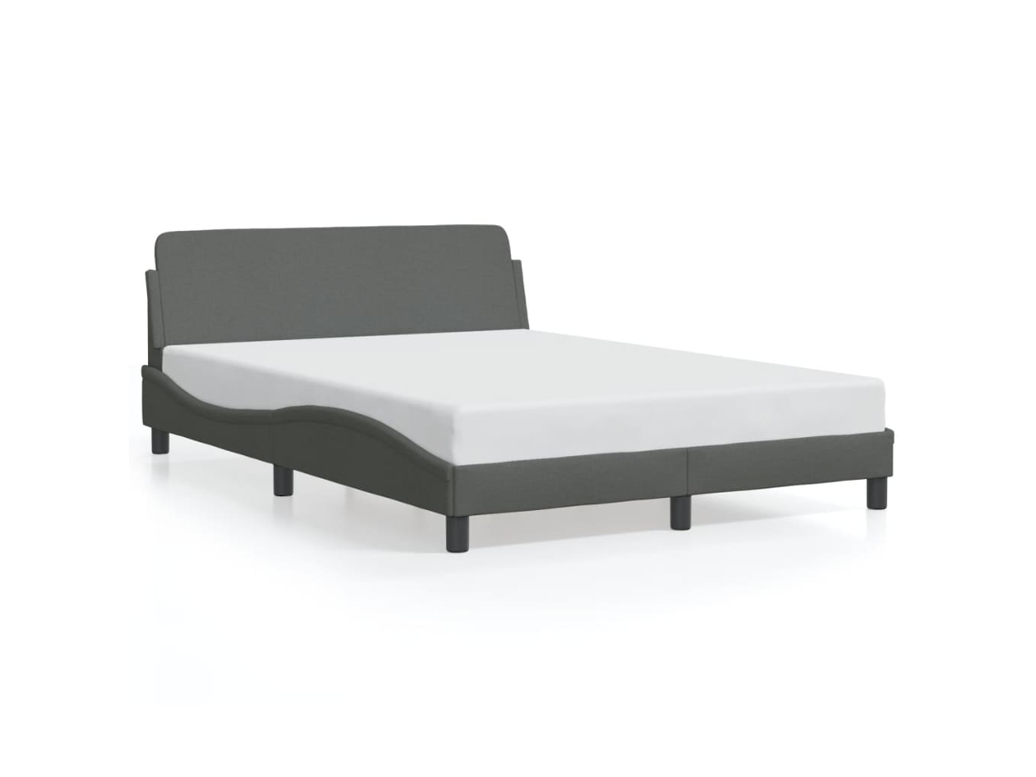 Bed Frame, Bed Frames Vidaxl Cinzeto Tecido (140 X 190 Cm)