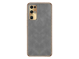 Capa Para Celular Honor 30 Em Pele De Cordeiro Com Acabamento Galvanizado.