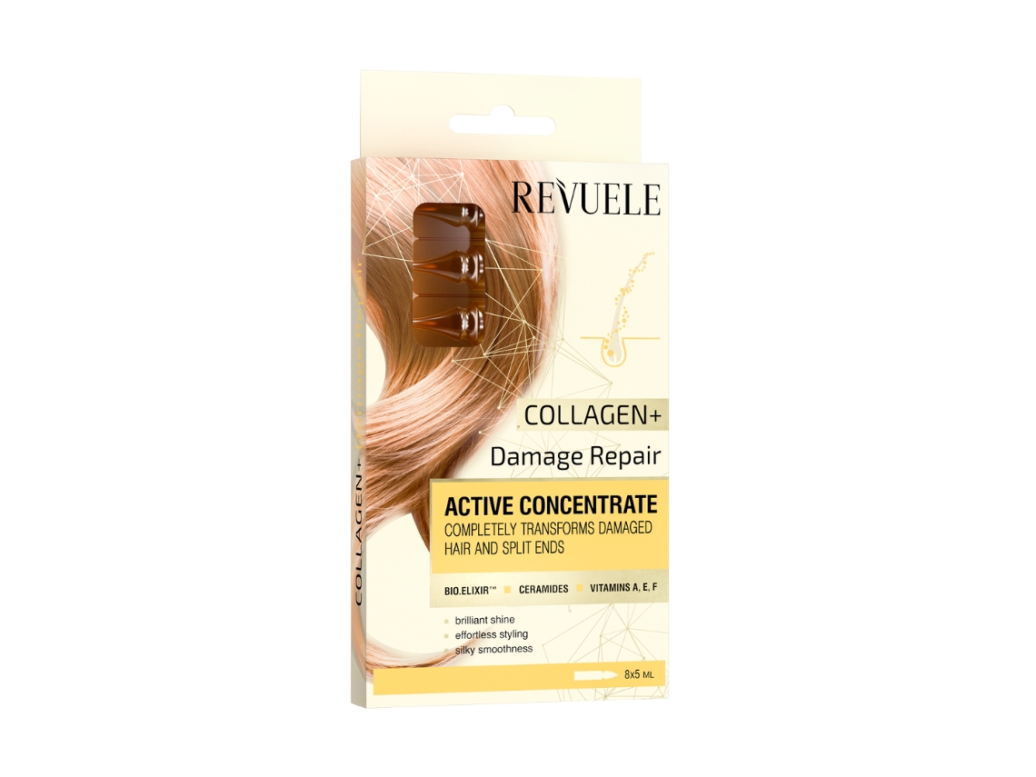 Ampolas Active Para Cabelo Danificaco Com Colagénioplus Concentrado 8x5ml Revuele