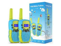 Walkie-Talkie infantil, rádio bidirecional de 8 canais com função de voz e lanterna LED, alcance de 4,8 km para aventuras ao ar livre Ac-aquaforge