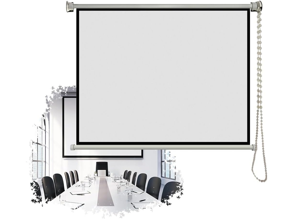 Tela de Projeção 40'' 16:9 Portátil, para Uso Doméstico e Externo