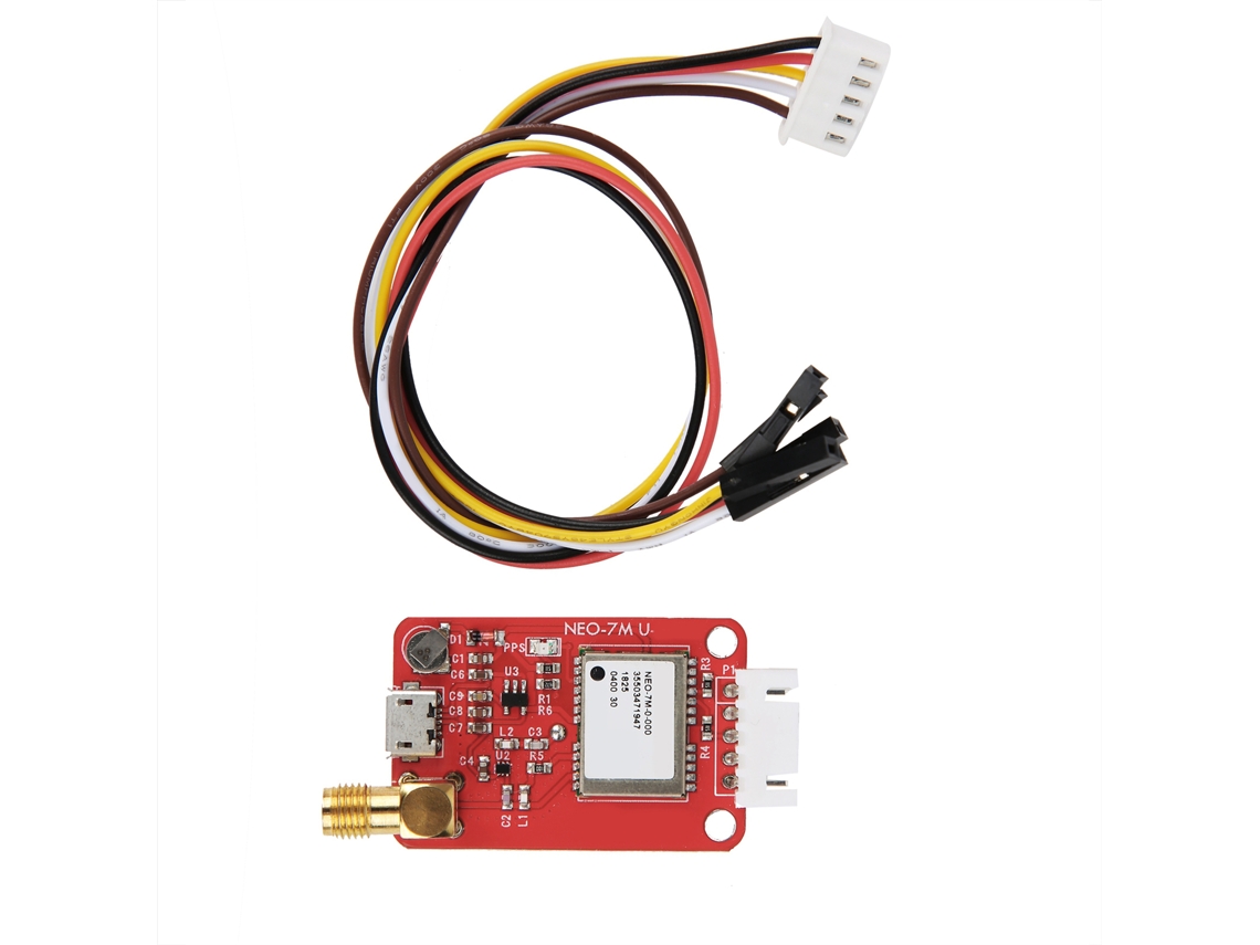 Módulo GPS Neo 7m com Antena Cerâmica Integrada e Conector Sma, Suporte NMEA, Posicionamento Satélite | S/MARCA