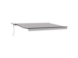 Toldo Retrátil Automático Com Led Cinza Claro Vidaxl Cinzento Claro Poliéster (400 X 350 Cm)