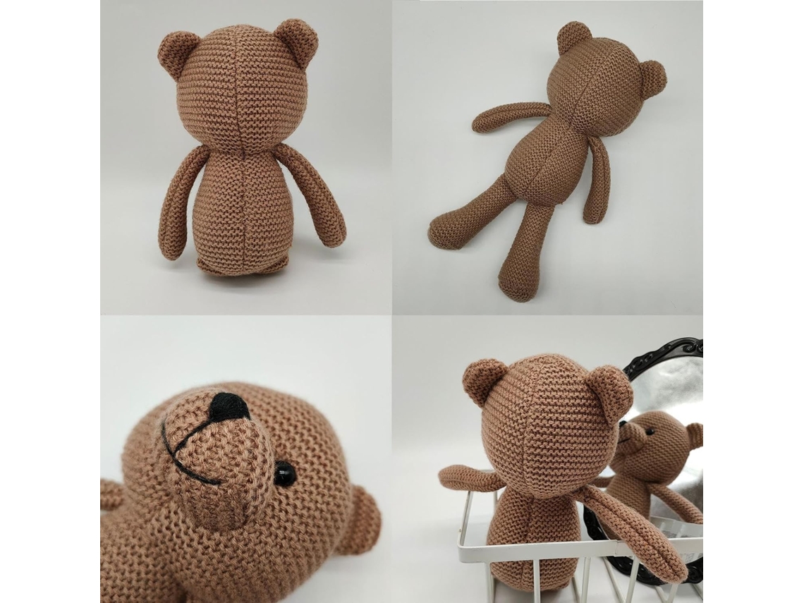Kit De Tricô Para Iniciantes, Brinquedo Animais Estimação, Urso
