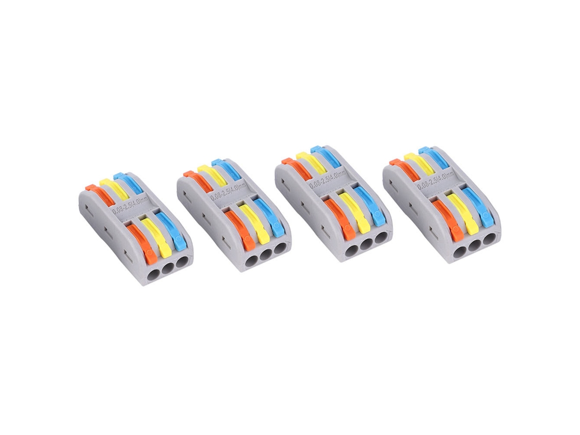 Laxiscreed Conectores Rápidos Para Cabos Elétricos, 11-28 Awg, Conexão Multi-condutor