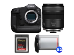 Eos R1 + Rf 16 28mm F/2.8 Is Stm + 1 Sandisk 128gb Extreme Pro Cfexpress Type B + 2 Canon Lp e19 + Ebook “20 Dicas para Fotos Que Impressionam” CANON