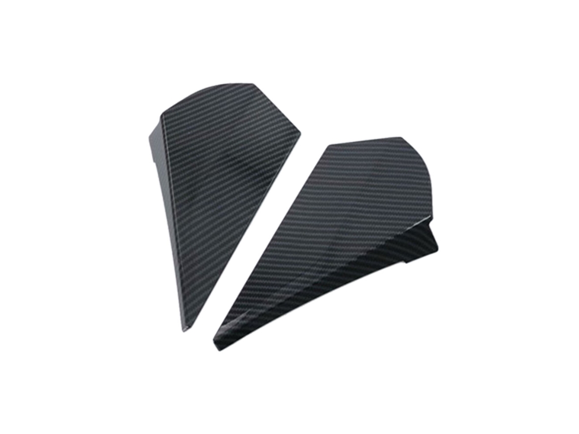 Acabamento em Fibra de Carbono para o Painel Traseiro Das Portas (spoiler Triangular) Compatível com C hr 2016 2020 (abs)