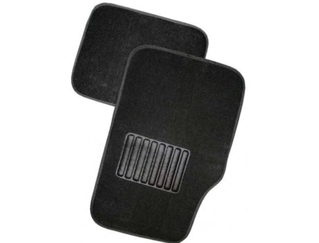 Conjunto de 4 Tapetes KRAWEHL Pekin (Preto - Alcatifa - 64 x 47 x 1 cm)